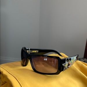 Ed hardy sun glasses with case